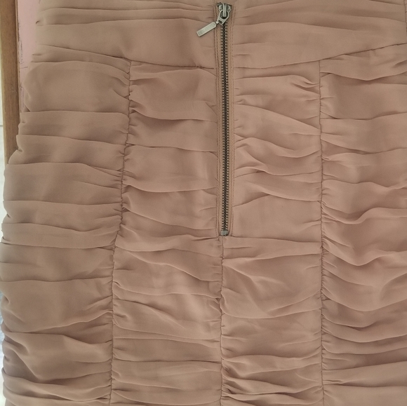 Tan Ruched Skirt - Picture 2 of 3